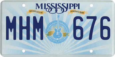 MS license plate MHM676
