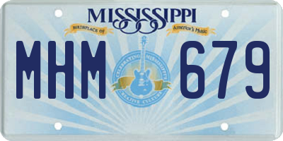 MS license plate MHM679
