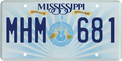 MS license plate MHM681