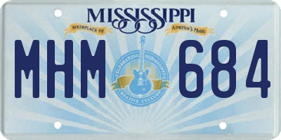 MS license plate MHM684