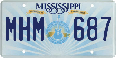 MS license plate MHM687