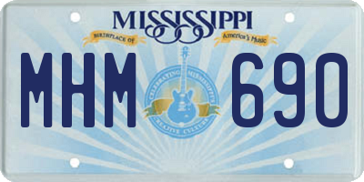 MS license plate MHM690