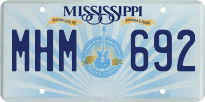 MS license plate MHM692
