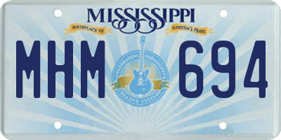 MS license plate MHM694