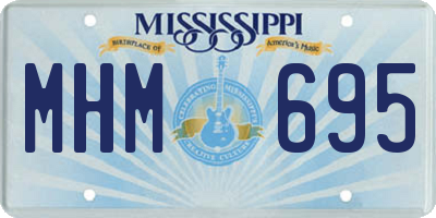MS license plate MHM695