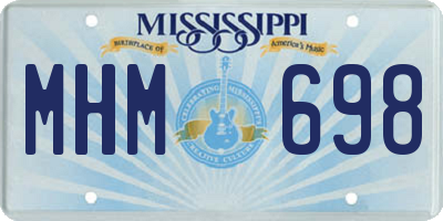 MS license plate MHM698