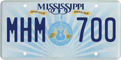 MS license plate MHM700