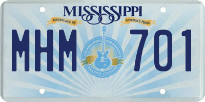 MS license plate MHM701
