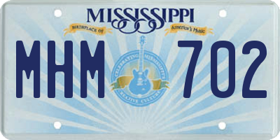 MS license plate MHM702