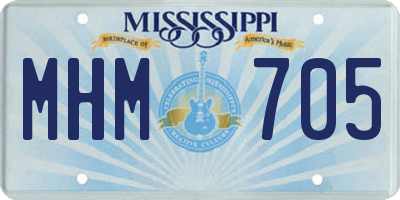 MS license plate MHM705