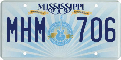MS license plate MHM706