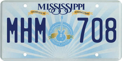 MS license plate MHM708