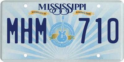 MS license plate MHM710