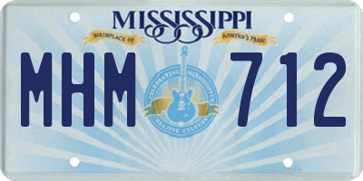 MS license plate MHM712