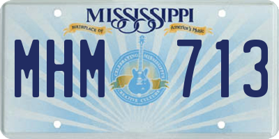 MS license plate MHM713