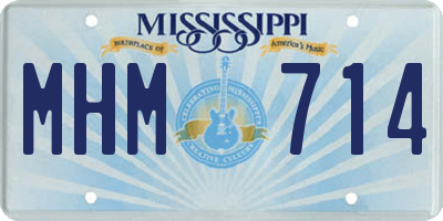 MS license plate MHM714