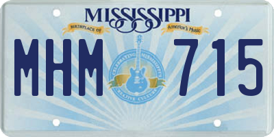 MS license plate MHM715
