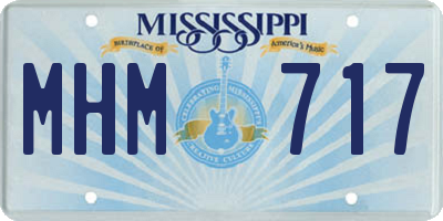 MS license plate MHM717