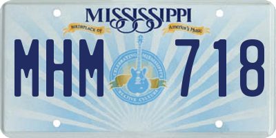 MS license plate MHM718