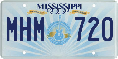 MS license plate MHM720