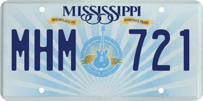 MS license plate MHM721