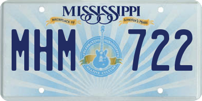 MS license plate MHM722