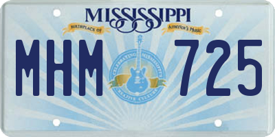 MS license plate MHM725