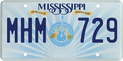 MS license plate MHM729