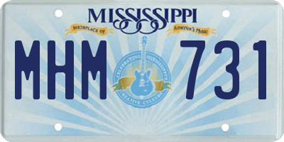 MS license plate MHM731