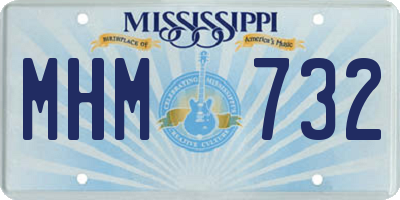 MS license plate MHM732