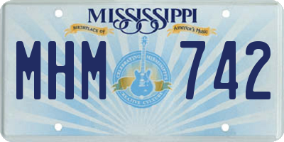 MS license plate MHM742