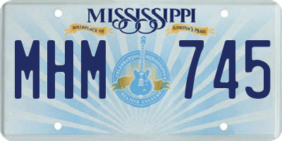 MS license plate MHM745
