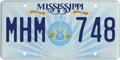 MS license plate MHM748