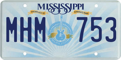MS license plate MHM753