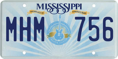 MS license plate MHM756