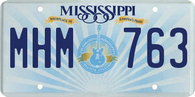 MS license plate MHM763