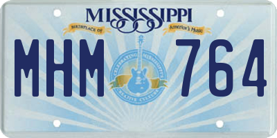 MS license plate MHM764