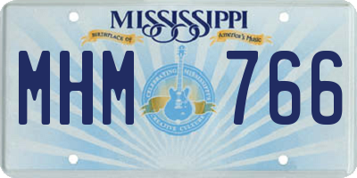 MS license plate MHM766
