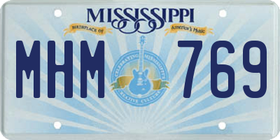 MS license plate MHM769