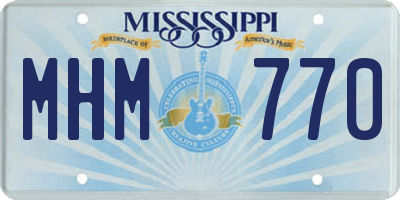 MS license plate MHM770