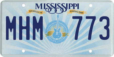 MS license plate MHM773