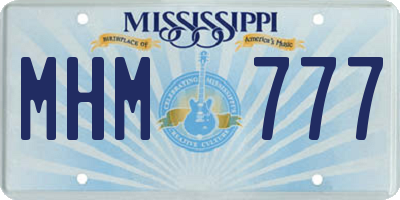 MS license plate MHM777