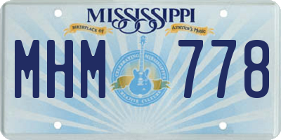 MS license plate MHM778
