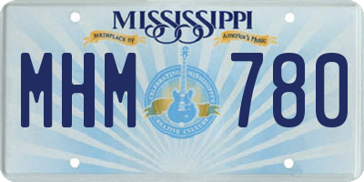 MS license plate MHM780