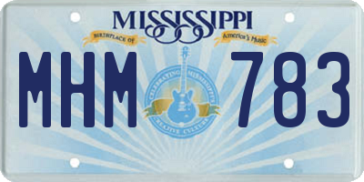 MS license plate MHM783