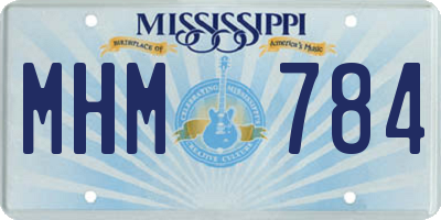 MS license plate MHM784