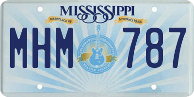 MS license plate MHM787