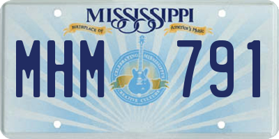 MS license plate MHM791