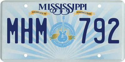 MS license plate MHM792