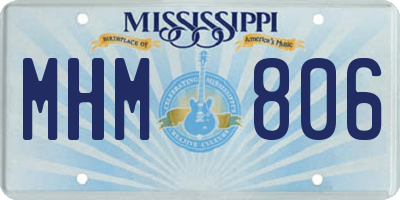 MS license plate MHM806